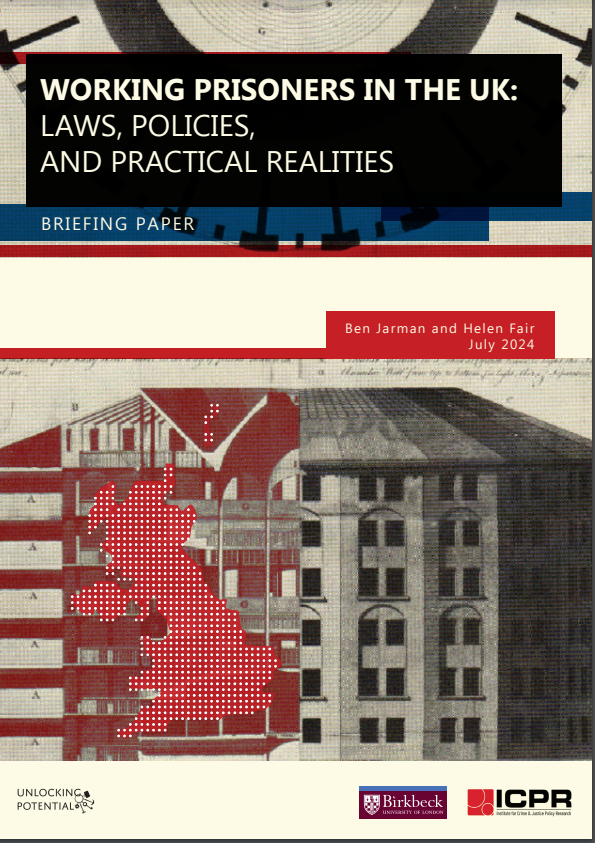 Cover of report on prison work in the UK