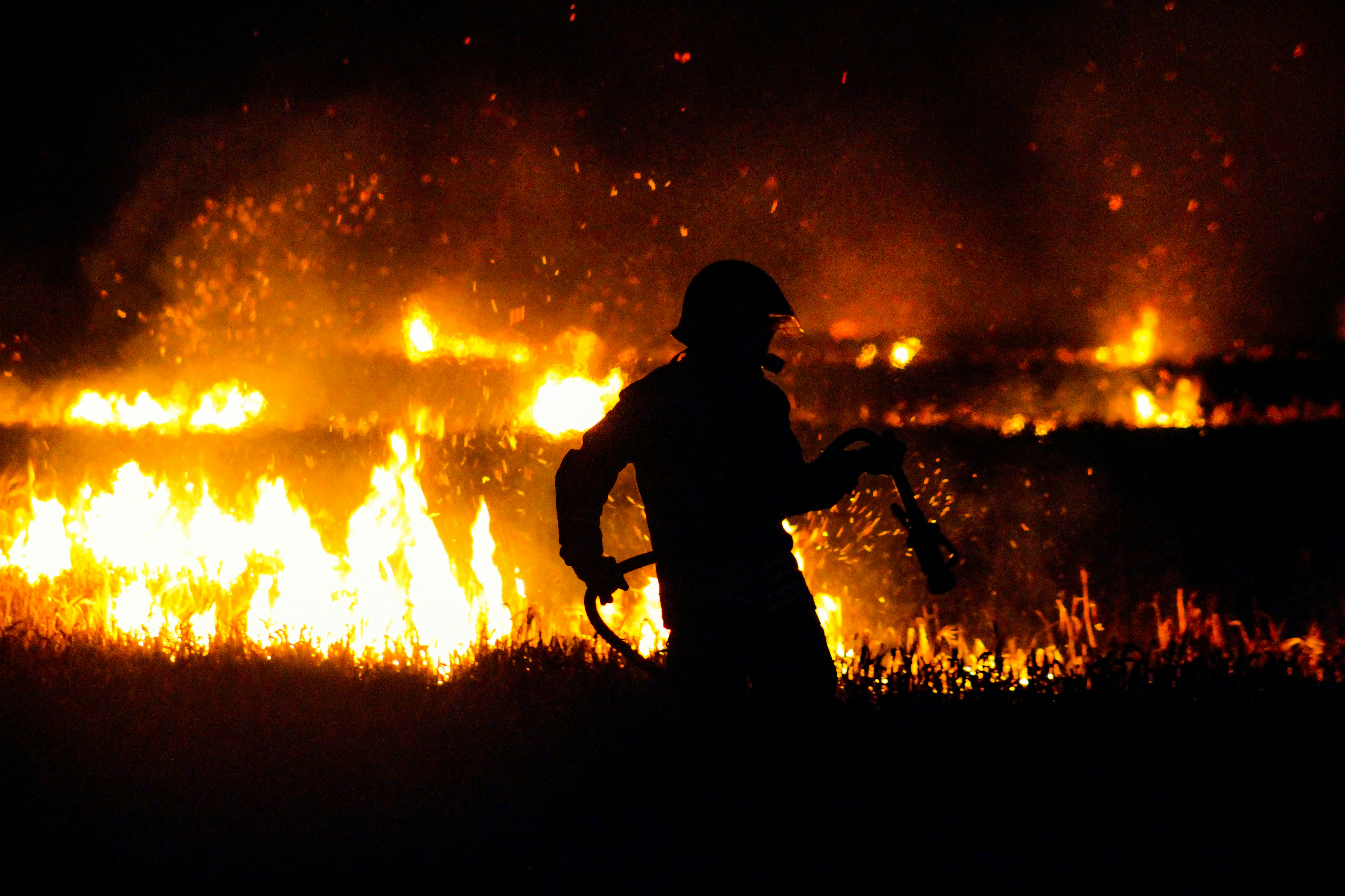 Image of firefighters in California